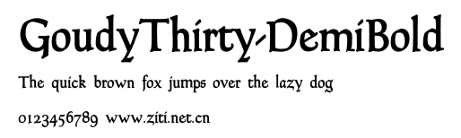 GoudyThirty-DemiBold.ttf字體轉換器圖片