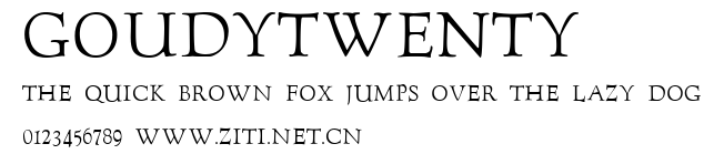 GoudyTwenty.ttf字體轉換器圖片