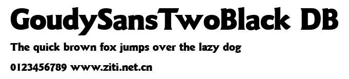 GoudySansTwoBlack DB.ttf字體轉換器圖片