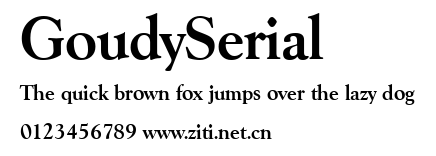 GoudySerial.ttf字體轉換器圖片
