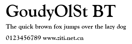 GoudyOlSt BT.ttf字體轉換器圖片