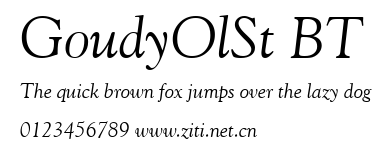 GoudyOlSt BT.ttf字體轉換器圖片