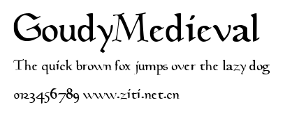 GoudyMedieval.ttf字體轉換器圖片