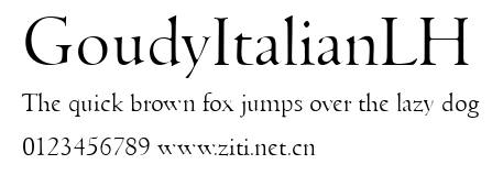 GoudyItalianLH.ttf字體轉換器圖片