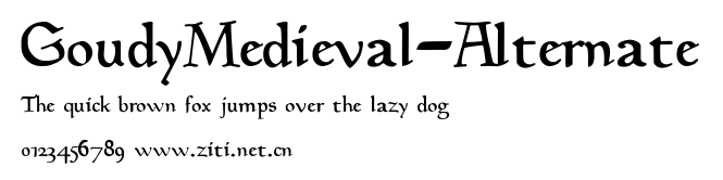 GoudyMedieval-Alternate.ttf字體轉換器圖片
