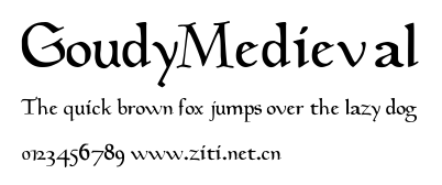 GoudyMedieval.ttf字體轉換器圖片