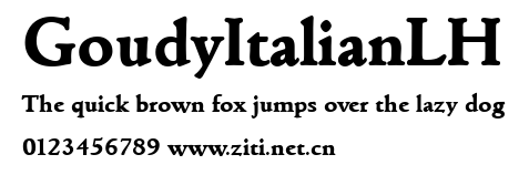 GoudyItalianLH.ttf字體轉換器圖片