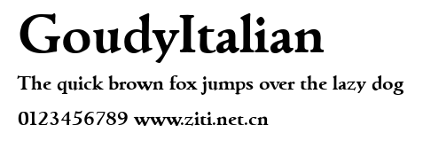 GoudyItalian.ttf字體轉換器圖片