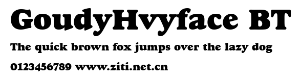 GoudyHvyface BT.ttf字體轉換器圖片