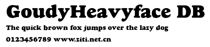 GoudyHeavyface DB.ttf字體轉換器圖片