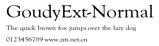 GoudyExt-Normal.ttf字體轉換器圖片