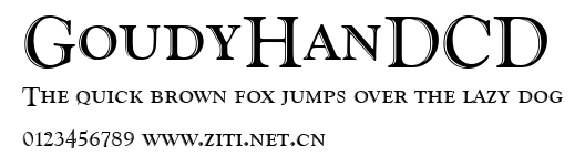 GoudyHanDCD.ttf字體轉換器圖片