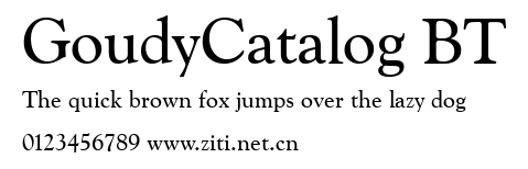 GoudyCatalog BT.ttf字體轉換器圖片