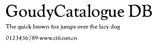 GoudyCatalogue DB.ttf字體轉換器圖片