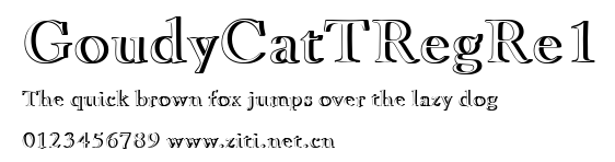 GoudyCatTRegRe1.ttf字體轉換器圖片
