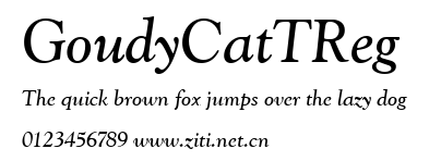 GoudyCatTReg.ttf字體轉換器圖片