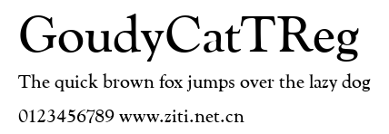 GoudyCatTReg.ttf字體轉換器圖片