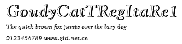 GoudyCatTRegItaRe1.ttf字體轉換器圖片
