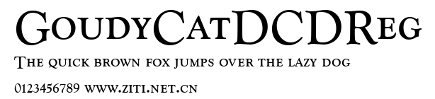 GoudyCatDCDReg.ttf字體轉換器圖片
