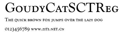 GoudyCatSCTReg.ttf字體轉換器圖片