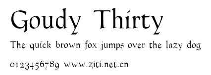Goudy Thirty.ttf字體轉換器圖片