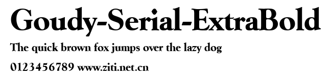 Goudy-Serial-ExtraBold.ttf字體轉換器圖片