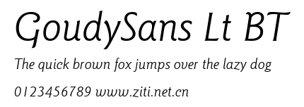 GoudySans Lt BT.ttf字體轉換器圖片