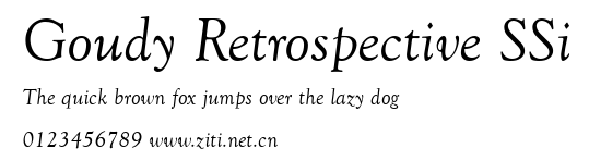 Goudy Retrospective SSi.ttf字體轉換器圖片