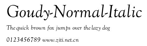 Goudy-Normal-Italic.ttf字體轉換器圖片