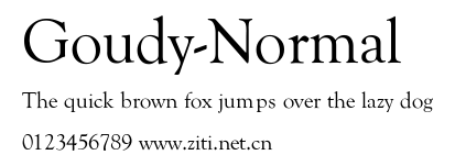 Goudy-Normal.ttf字體轉換器圖片