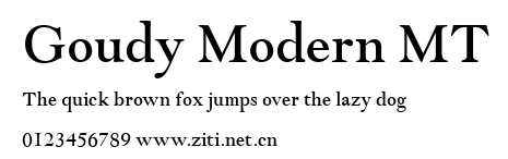Goudy Modern MT.ttf字體轉換器圖片
