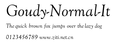 Goudy-Normal-It.ttf字體轉換器圖片