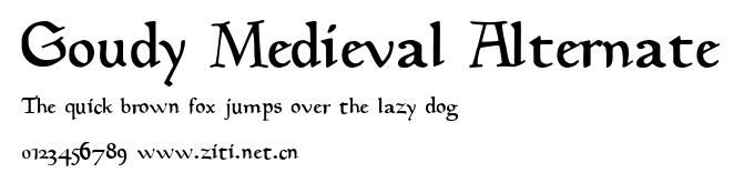 Goudy Medieval Alternate.ttf字體轉換器圖片