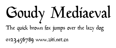 Goudy Mediaeval.ttf字體轉換器圖片