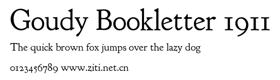 Goudy Bookletter 1911.otf字體轉換器圖片