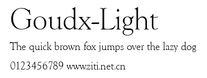 Goudx-Light.ttf字體轉換器圖片
