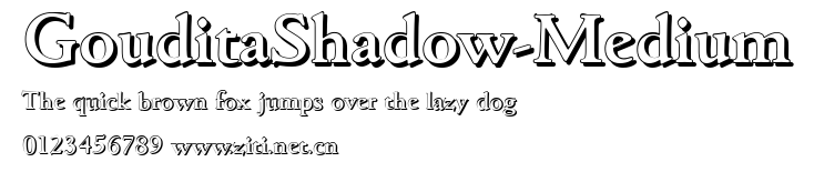 GouditaShadow-Medium.ttf字體轉換器圖片