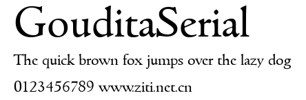 GouditaSerial.ttf字體轉換器圖片