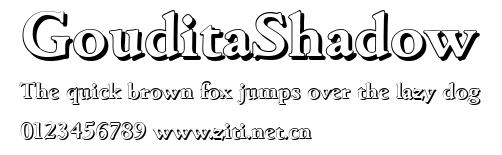 GouditaShadow.ttf字體轉換器圖片