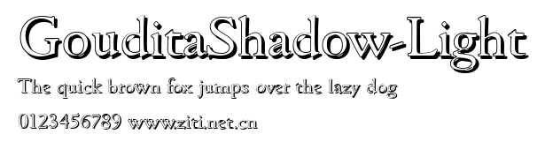 GouditaShadow-Light.ttf字體轉換器圖片