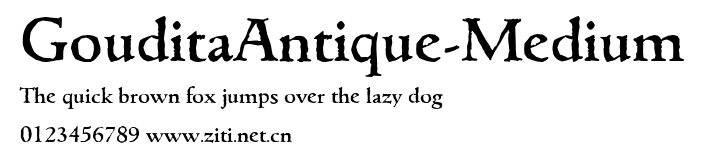 GouditaAntique-Medium.ttf字體轉換器圖片