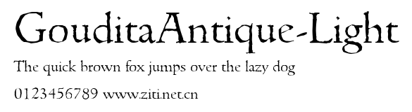 GouditaAntique-Light.ttf字體轉換器圖片
