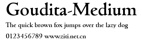Goudita-Medium.ttf字體轉換器圖片