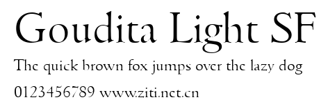 Goudita Light SF.ttf字體轉換器圖片