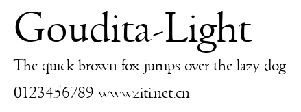 Goudita-Light.ttf字體轉換器圖片