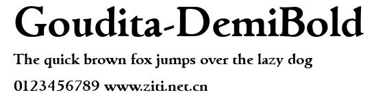 Goudita-DemiBold.ttf字體轉換器圖片