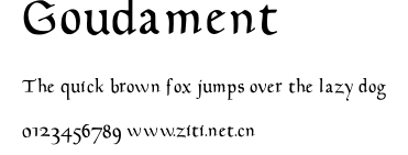 Goudament.ttf字體轉換器圖片