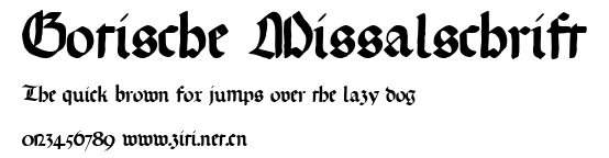 Gotische Missalschrift.ttf字體轉換器圖片