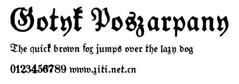Gotyk Poszarpany.ttf字體轉換器圖片