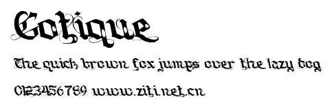 Gotique.ttf字體轉換器圖片